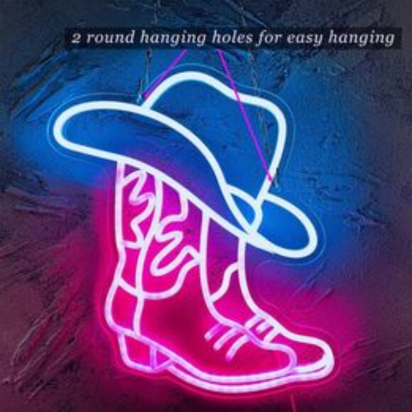 HAT ON BOOYS NEON LED SIGN - Picture 2 of 7